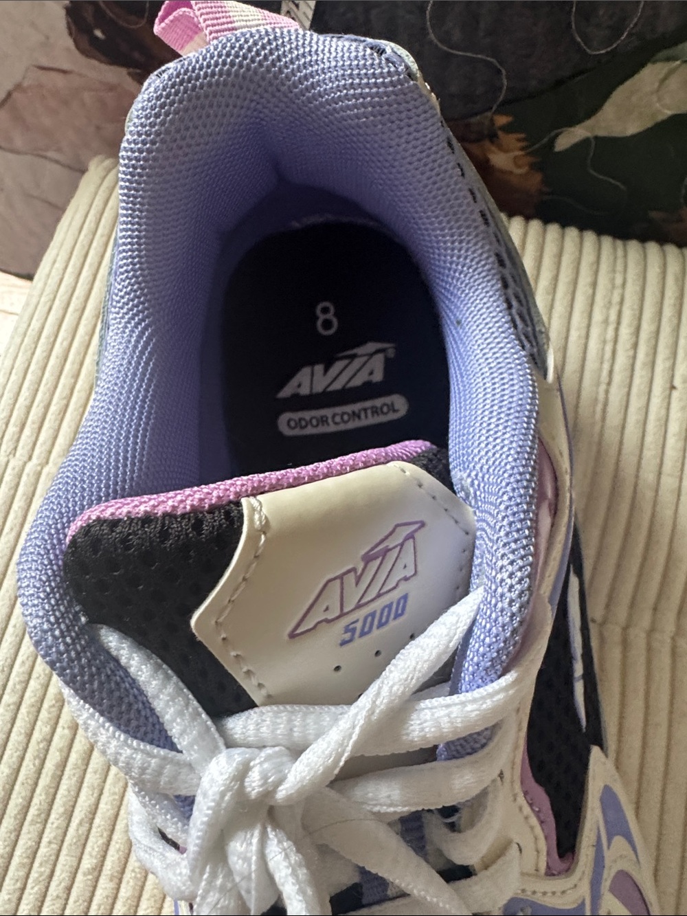 Avia 5000 Running Sneakers in Black, Lavender & White - Picture 9 of 10
